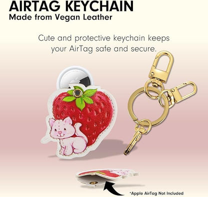 Sonix Keychain Case Compatible with Apple AirTag | Protective Cover Keychain for AirTag | Strawberry Shortcake Vintage