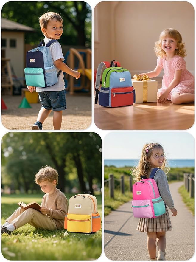Toddler Backpack for Boys Girls 2-5, Kids Preschool Backpack, 13inch Little Kids Backpack Daycare School Bookbag for Kindergarten Elementary School Travel,Light Pink