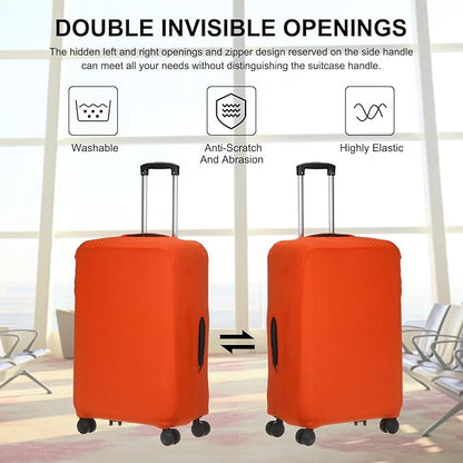 uxcell Travel Luggage Cover, Washable Suitcase Covers for Luggage Anti-scratch Suitcase Protector Elastic Baggage Protective, Fits 22-25 Inch Suit Case, Orange