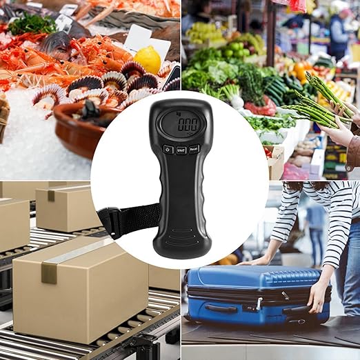 44kg/97lb Luggage Scale Travel Digital, ABS Suitcase Weight Scale with Ergonomical Handle, Portable Travel Scale Luggage Weight with LCD Digital Display, Hanging Belt