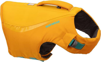Ruffwear, Float Coat Dog Life Jacket, Premium Buoyancy Swim Vest with Lift Handle, Secure Fit & Reflective Trim, Adjustable Flotation for Swimming, Boating, & Outdoor Adventures, Wave Orange, XX-Small