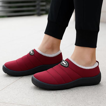 Mishansha Mens Womens House Slippers Warm Fur Lined Winter House Shoes Slip on Cozy Indoor Outdoor Slipper