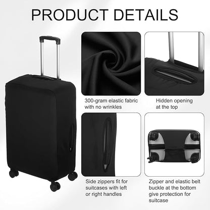uxcell Travel Luggage Cover, Washable Suitcase Covers for Luggage Anti-scratch Suitcase Protector Elastic Baggage Protective, Fits 18-21 Inch Suit Case, Black