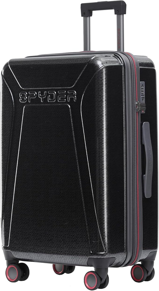 Spyder Traverse 25 Inch Medium Expandable Hardside Upright Suitcase with 360° Spinner Wheels, TSA Approved Lock, Charcoal