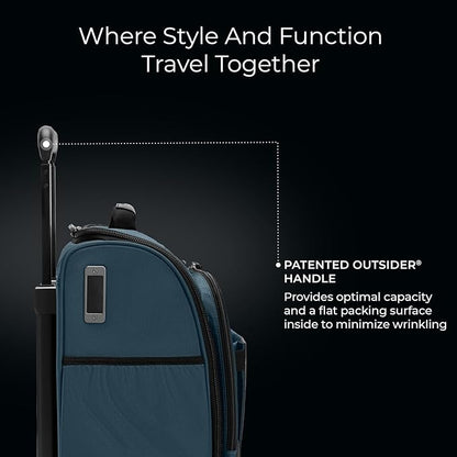 Briggs & Riley Cabin Spinner - Carry On Luggage for Travel, Suitcases with Wheels, Softside Rolling Bag for Men & Women, Fits Under Plane Seat, Telescoping Handle - ZDX Collection, Ocean