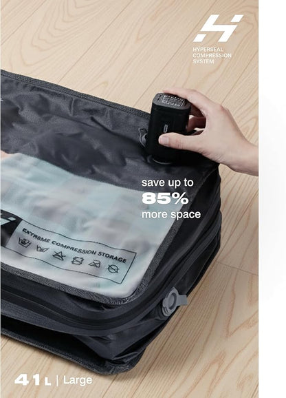 AirVault Travel Pack Vacuum Kit Reusable Air Seal Compression Bags with Wireless Suitcases Backpack Space Saver Vacpack (Gray 41L (3-Pack), 41L (Air Pump Included)