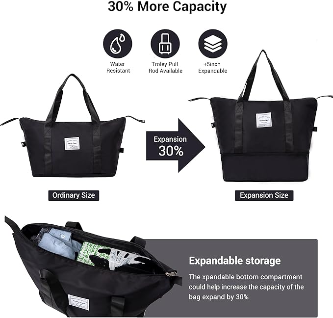 Luggage sets 5 Piece Expandable Hardside Suitcase Set with Spinner Wheels, Lightweight PC Travel Luggage set with TSA Lock（21/25/29, Black
