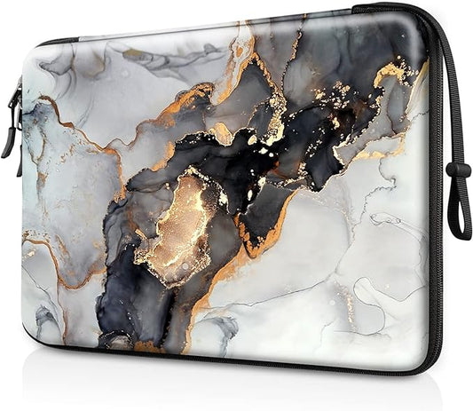 FINPAC Hard Laptop Sleeve Case for 13 inch MacBook Air M4 2025 A3240 M3 2024 A3113, 14 inch MacBook Pro M5/M4/M3/M2 A3434 A3401, 13" Air/Pro, Waterproof Case for Dell, Surface Laptop, Cloudy Marble