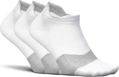 Feetures Elite Light Cushion No Show Tab Athletic Ankle Socks - Sport Sock with Targeted Compression