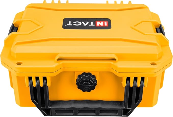 Eylar 11.8" Intact Series Compact Hard Camera Case, Lightweight and Durable Stacker Design with Foam (Yellow)