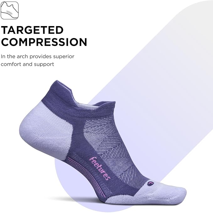 Feetures Elite Golf Max Cushion Tab Ankle Socks - Sport Sock with Targeted Compression