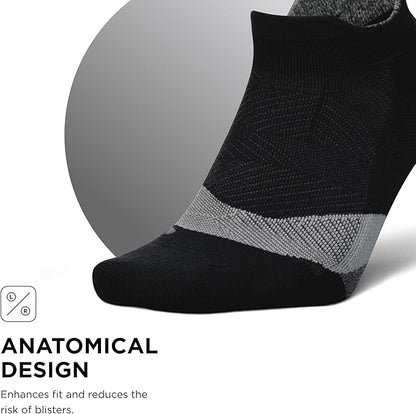 Feetures Elite Light Cushion No Show Tab Athletic Ankle Socks - Sport Sock with Targeted Compression