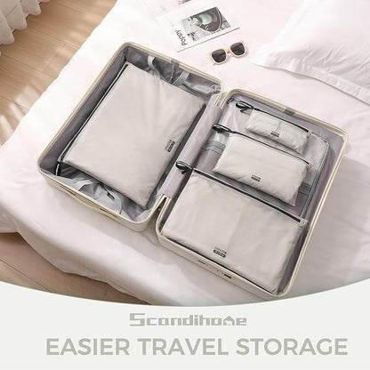 Packing Cubes for Travel Ultralight Luggage Organizer Bag Durable Travel Bags Waterproof Zipper Suitcase Bags Set for Travel Accessories and Essentials (4 Pack) (Grey)