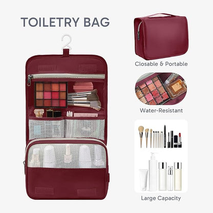 ALL INCLUDED 10 Set Durable Packing Cubes for Suitcases,OlarHike Essentials for Travel,UPGRADED Anti-Tear Stitching, NEW Improved Luggage Packing Organizers for Travel Accessories (Wine)