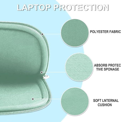 Laptop Sleeve 14 inch, Shockproof Protective Laptop Cover Briefcase Carrying Computer Bag with Accessory Pocket Portable Computer Case for 14" MacBook, HP, Dell, Lenovo, Acer, Binglan