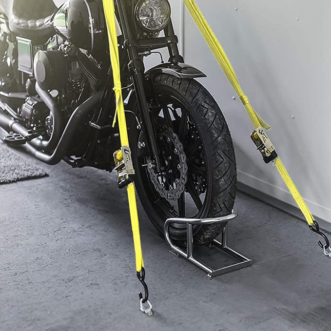 XSTRAP STANDARD Ratchet Straps, 8-Pack 1" x 10FT Ratchet Tie Down Straps Set, 900 LBS Break Strength Logistic Cargo Straps for Motorcycle, Move Appliances, Lawn Equipment, Trucks (Yellow)