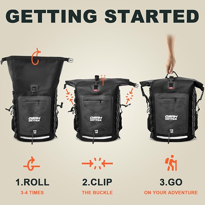 Waterproof Backpack Dry Bag 35L/55L/85L– Heavy Duty Roll-Top Hiking Backpack for Travel, Kayaking, Boating, Camping, Rafting and Fishing