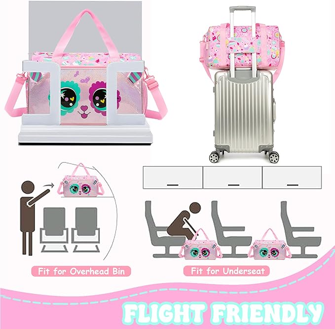 Kids Luggage with Wheels Suitcases Travel Softside Suitcases 16" Carry on Suitcase with Duffle Bag Luggage Sets Airline Approved
