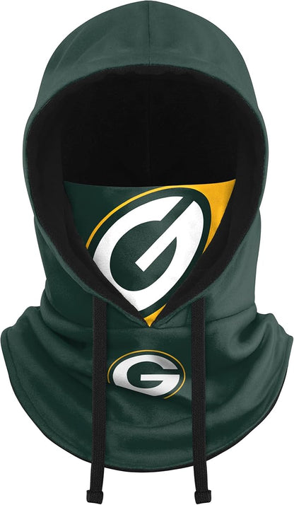 NFL Team Logo Team Color Drawstring Winter Cap Hooded Gaiter Balaclava Face Cover