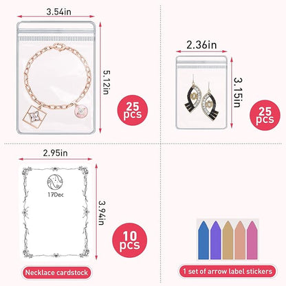 Large Transparent Jewelry Storage Book with 300 Pockets and 50 Jewelry Pouches,Travel Jewelry Organizer and Storage,Jewelry Binder Organizer for Earring,Bracelet,Necklace