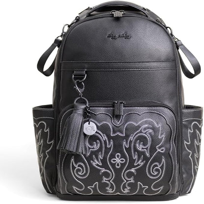 Itzy Ritzy Diaper Bag Backpack – Large Capacity Boss Plus Baby Backpack Diaper Bag Featuring 19 Pockets, Changing Pad, Stroller Clips, and Comfortable Straps (Outlaw)