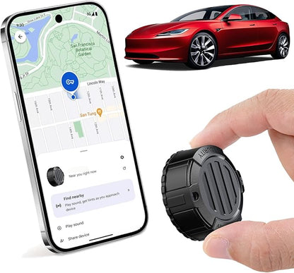 Mini GPS Tracker for Vehicles - Magnetic Car Tracker Device, Hidden | Real-Time Tracking | No Extra Monthly Fee | Long Battery Life, Air Tag Smart Car Locator Work Compatible with iOS and Android
