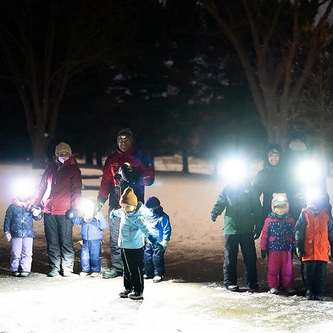 EverBrite LED Headlamp, 4 Lighting Modes, Pivoting Head with Adjustable Headband, IPX4 Water Resistant Perfect for Running, Camping, Hiking, Christmas and Emergency, 3 AAA Battery Powered(5 Pack)