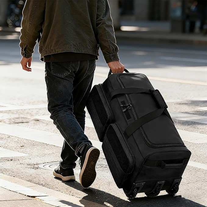 Rolling Duffle Bag with Wheels,120L Large Deployment Bag,Waterproof Military Duffle Bags for Tactical Military Deployment Camping