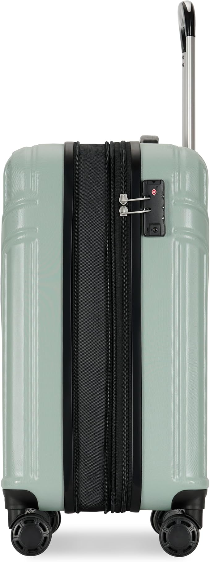 PRIMICIA GinzaTravel Luggage Sets 3-Piece Expandable Suitcases with Wheels PC+ABS Durable Hardside Luggage sets TSA lock (Light green, 3-Piece Set(20"/25"/29"))
