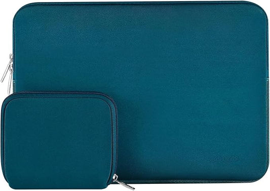 MOSISO Laptop Case 13.3 inch, 13-13.3 inch Laptop Sleeve Bag Compatible with MacBook Air/Pro 13/Pro 14 M5 M4 M3 M2 M1, HP Dell ASUS Lenovo, Neoprene Computer Sleeve Bag with Small Case, Deep Teal