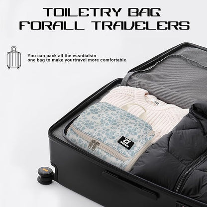 Goloni 10-Compartment Hanging Travel Toiletry Bag for Men & Women - Large Makeup & Toiletries Organizer with Smooth Zippers,XXL Swivel Metal Hook - Perfect for Travel, Camping, and Daily Use