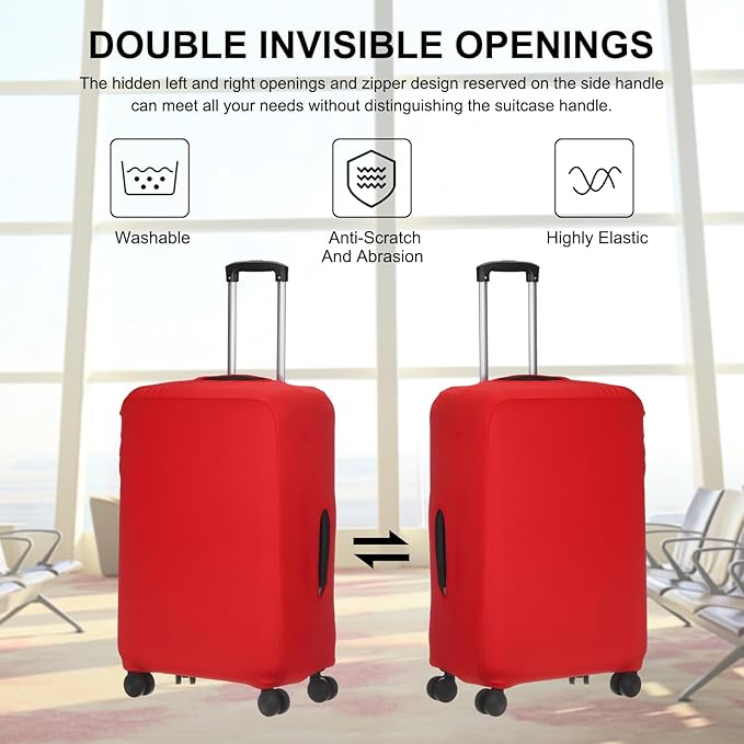 uxcell Travel Luggage Cover, Washable Suitcase Covers for Luggage Anti-scratch Suitcase Protector Elastic Baggage Protective, Fits 29-32 Inch Suit Case, Red