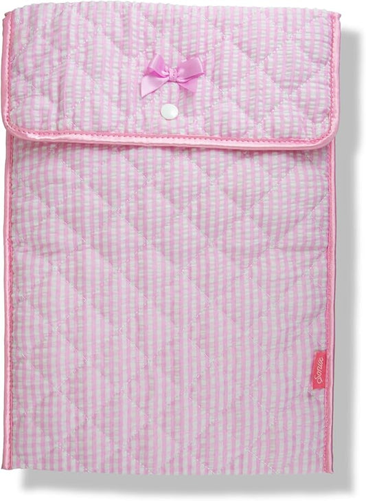 Sonix | Quilted Laptop Sleeve | 13-14 Inch, Quilted Soft Comfy Laptop Carrying Case, Computer Sleeve | Seersucker Pink