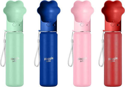 Stainless Steel Dog Travel Water Bottle, Vacuum Insulated Portable Dog Water Dispenser, Drink Cup and Snack Container On The Go, Outdoor Walking, Hiking, Travel (Mint)