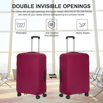 uxcell Travel Luggage Cover, Washable Suitcase Covers for Luggage Anti-scratch Suitcase Protector Elastic Baggage Protective, Fits 29-32 Inch Suit Case, Purple Red
