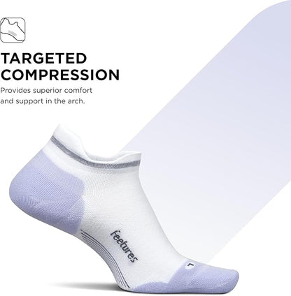 Feetures Elite Max Cushion No Show Tab Ankle Socks - Sport Sock with Targeted Compression