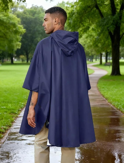 COOFANDY Rain Ponchos for Adults Full Zip Lightweight Rain Jackets Waterproof Packable Raincoats with Hood Hiking Camping