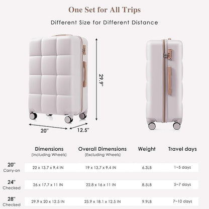 Hard Shell Suit case with Spinner Wheel Lightweight TSA Lock