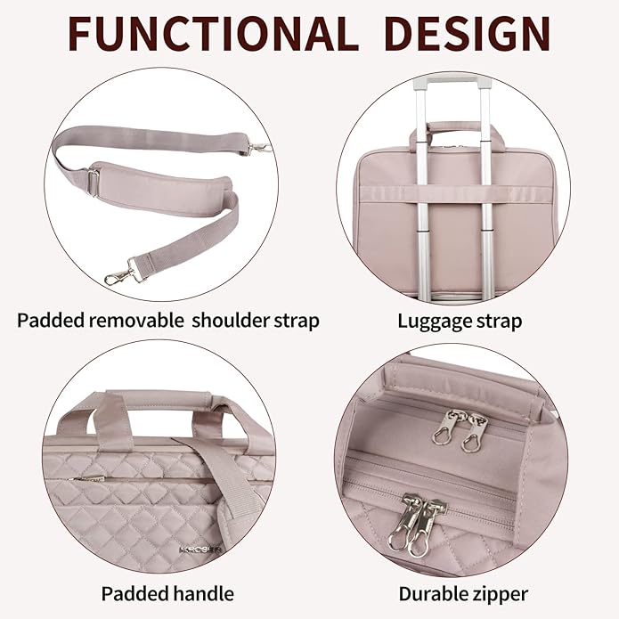 KROSER Laptop Bag 15.6 Inch Briefcase Shoulder Bag Water Repellent Laptop Bag Bussiness Carrying Handbag