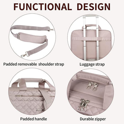 KROSER Laptop Bag 15.6 Inch Briefcase Shoulder Bag Water Repellent Laptop Bag Bussiness Carrying Handbag