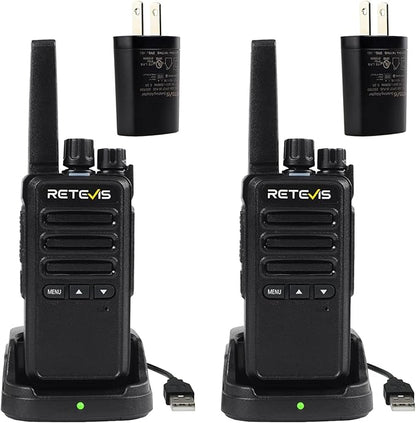 Retevis RT68B 2 Way Radio, Long Range Walkie Talkies for Adults, License Free, Heavy Duty, USB-C Charging, Two Way Radio for Hunting Camping Road Trip(2 Pack)