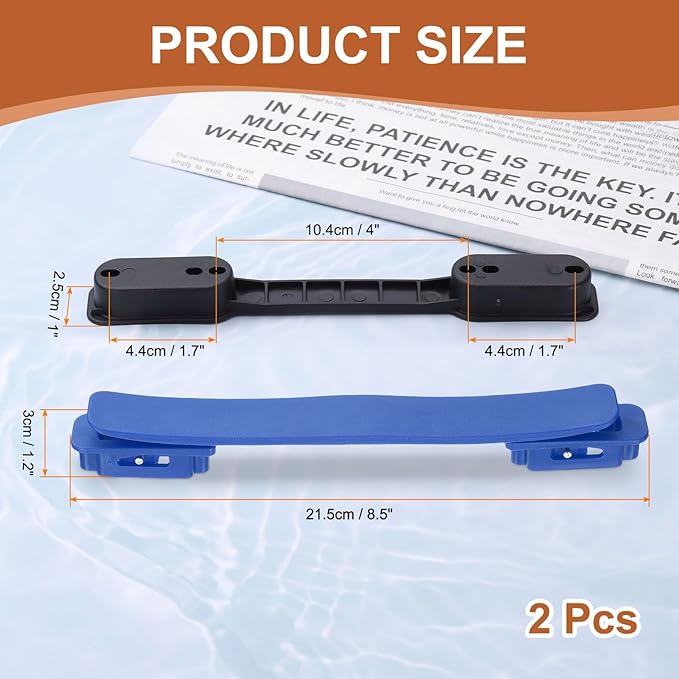 uxcell 2 Pcs Luggage Handle Replacement 8.5 Inch Suitcase Handle Carry Strap Plastic Pull Handle Grip Luggage Replacement Parts with Screws for Suitcase Box Luggage Case, Dark Blue