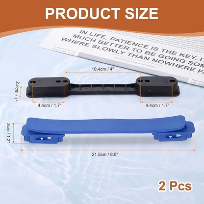 uxcell 2 Pcs Luggage Handle Replacement 8.5 Inch Suitcase Handle Carry Strap Plastic Pull Handle Grip Luggage Replacement Parts with Screws for Suitcase Box Luggage Case, Dark Blue