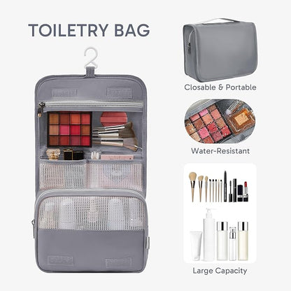 ALL INCLUDED 10 Set Durable Packing Cubes for Suitcases,OlarHike Essentials for Travel,UPGRADED Anti-Tear Stitching, NEW Improved Luggage Packing Organizers for Travel Accessories (Ash)