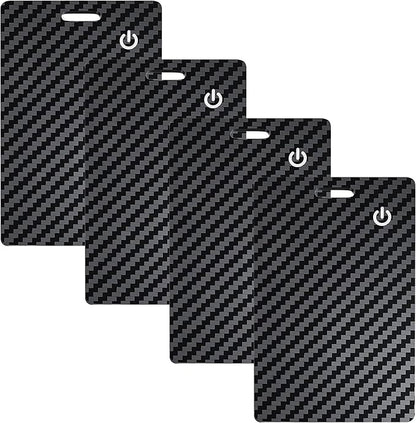 [Apple MFi Certified] 4 Pack Wallet Tracker Card with Apple Find My (iOS Only) Rechargeable Air Tracker Tags Bluetooth Wallet Finder IP68 Waterproof GPS Tracker Item Finder for Keys, Bags, Passport
