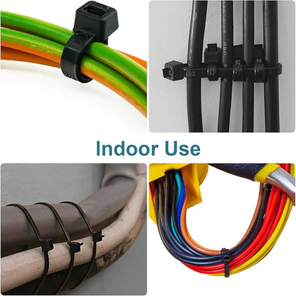 Zip Ties 12 inch (2000 Pack), 45 lb, Black Wire Ties, UV Resistant Cable Ties for Outdoor Use, LOCKLOCK