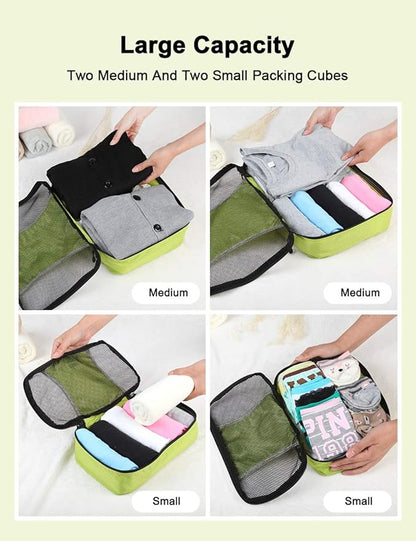 GOX Ultra Light 5 piece Packing Cubes Travel Luggage Organizer 1 Large 2 Medium 2 Small