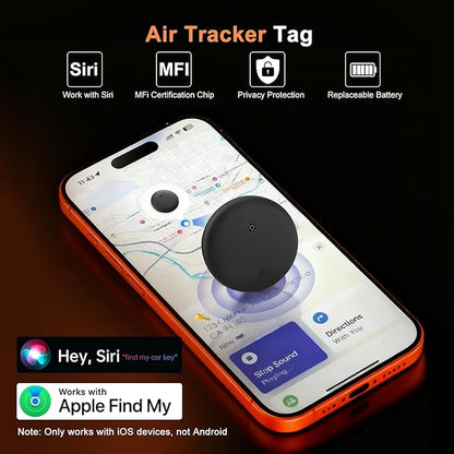 Air Tracker Tags, Bluetooth Tracker for Apple Find My, Keys Finder Tracking Tags Item Locator with Sounds Smart Tag Keys Item Finders Smart Tag for Keys, Kids, Pets, Bags, Luggage,Suitcases (1 Pack)