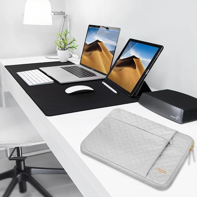 Lacdo Laptop Sleeve Case for 14 inch New MacBook Pro M5/M4/M3/M2/M1 Chips Pro Max A3434 A3112 A3401 A3185 A2918 A2992 A2779 2025-2021, 13.8" Surface Laptop 7th Copilot+PC Computer Bag, Space Gray