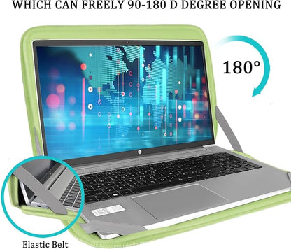 Laptop Sleeve 15.6 inch, Shockproof Protective Computer Carrying Cover with Front Pocket, Briefcase Handbags Laptop Case for 15.6 inch HP, Dell, Acer, Asus, Notebook, Light Green